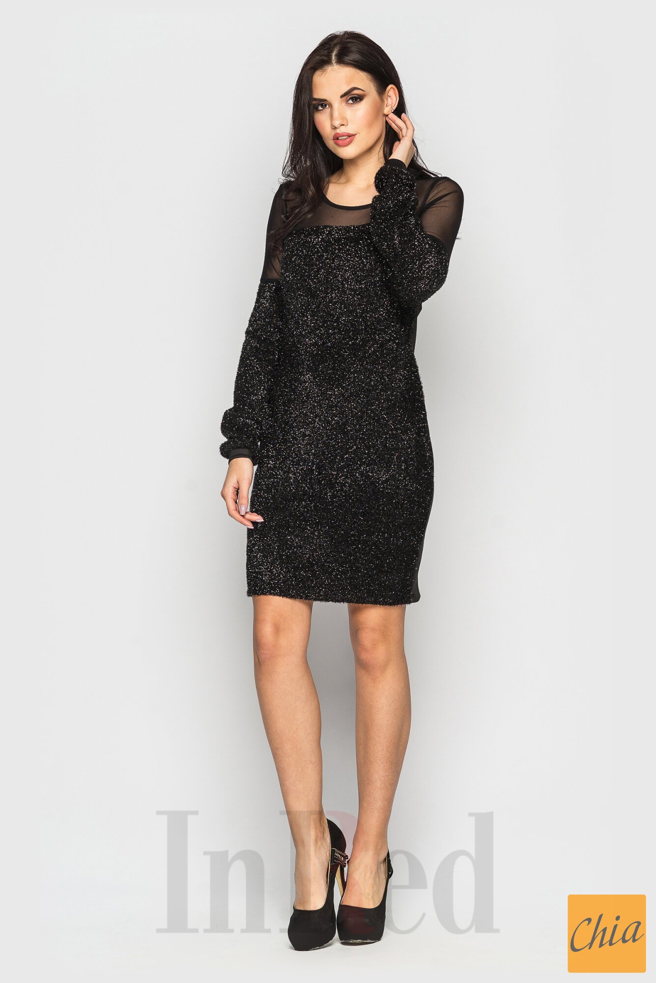 Платье "NEW ANGEL" черно-серебряное