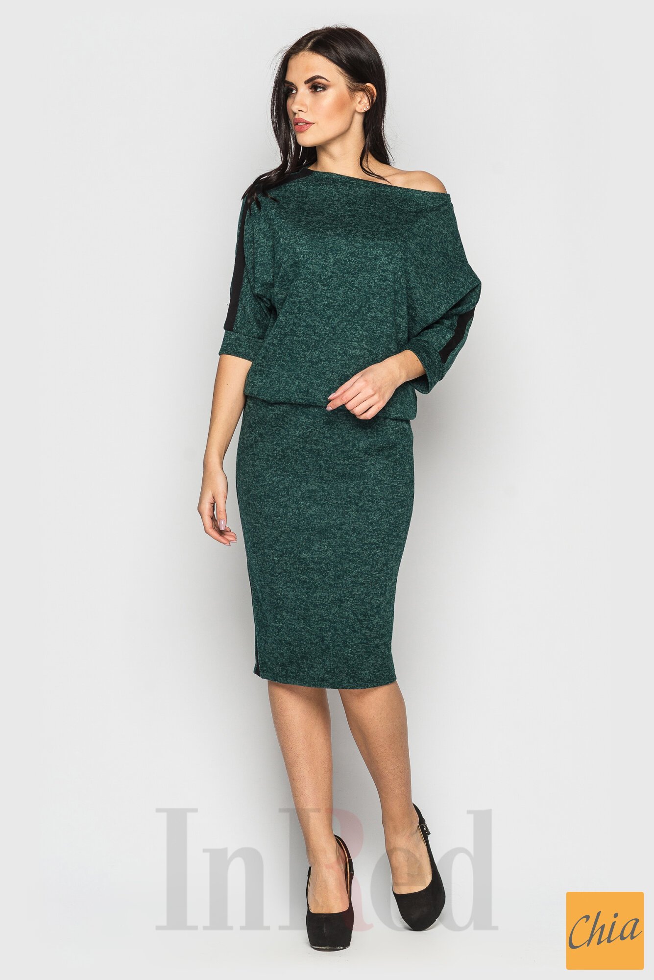 Платье "ELEGANCE" изумрудное