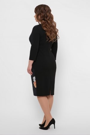 Glem: Цветы Платье Энже-Б д/р черный p53348 - фото 4