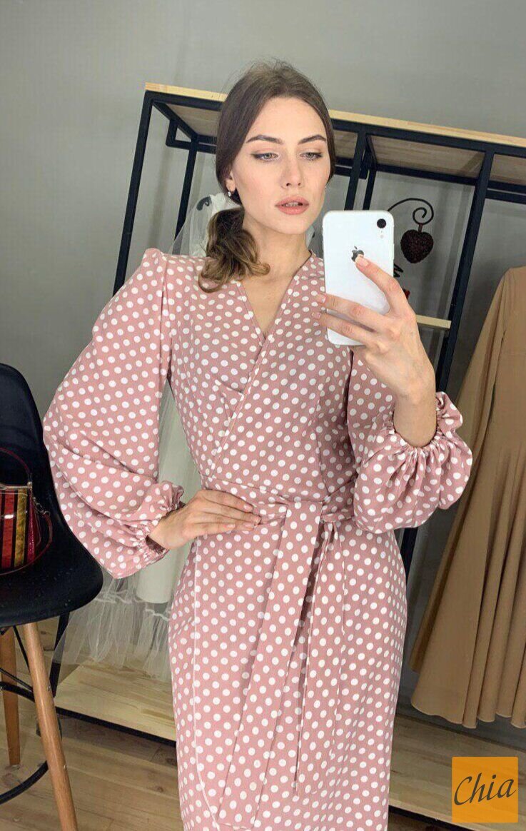 Платье на запах в горох