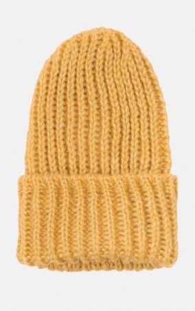 MR520: Теплая шапка крупной вязки с люрексом MR 226 2770 0818 Yellow - фото 5