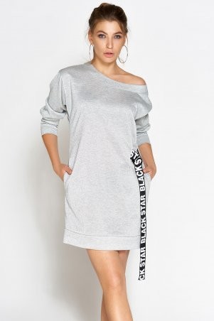 Jadone Fashion: Платье-туника Эстер серебро - фото 1