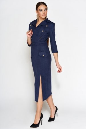 Jadone Fashion: Платье Диана тёмно-синий - фото 1