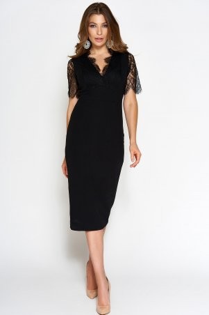 Jadone Fashion: Платье Менди черный - фото 1