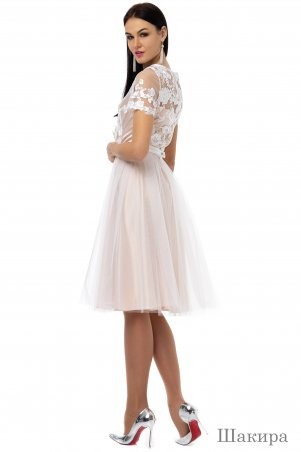 Angel PROVOCATION: Платье ШАКИРА молочный на бежевом - фото 3