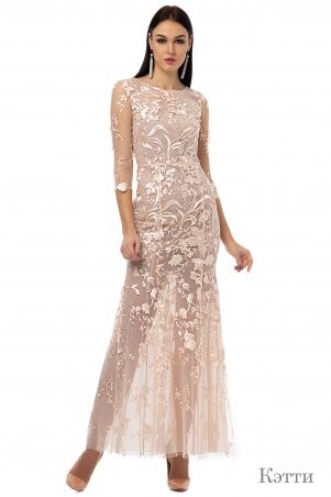 Angel PROVOCATION: Комплект (нарядное вечернее платье+юбка) КЭТТИ персиковый - фото 1