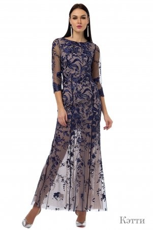 Angel PROVOCATION: Комплект (нарядное вечернее платье+юбка) КЭТТИ синий - фото 1