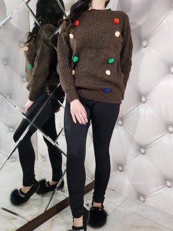 Paetka: Интересный свитер с помпонами 1247 - фото 1