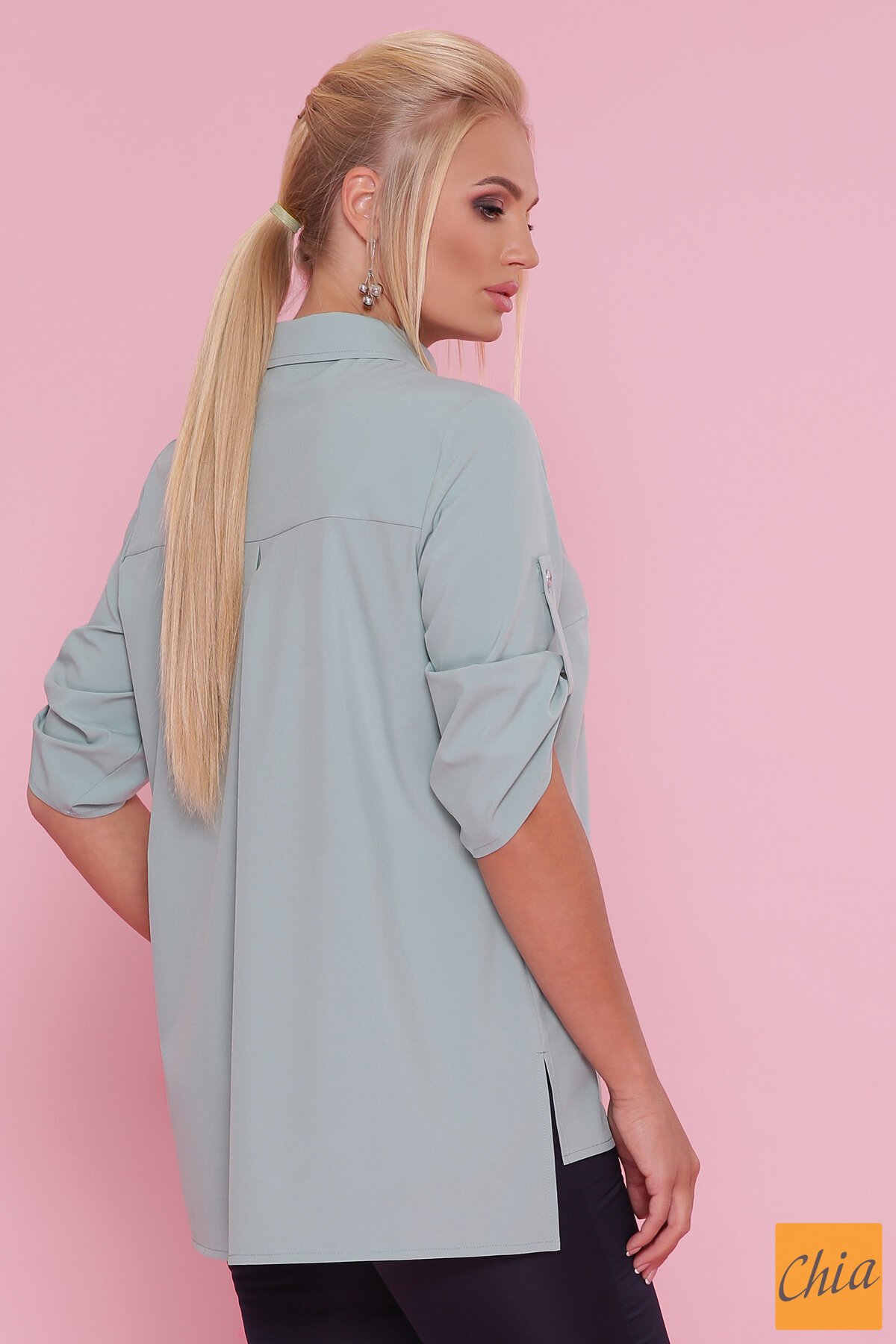 Блуза Лана-Б к/р оливковый