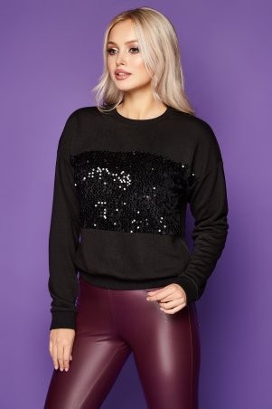 Кофта Фортуна д/р черный-черный