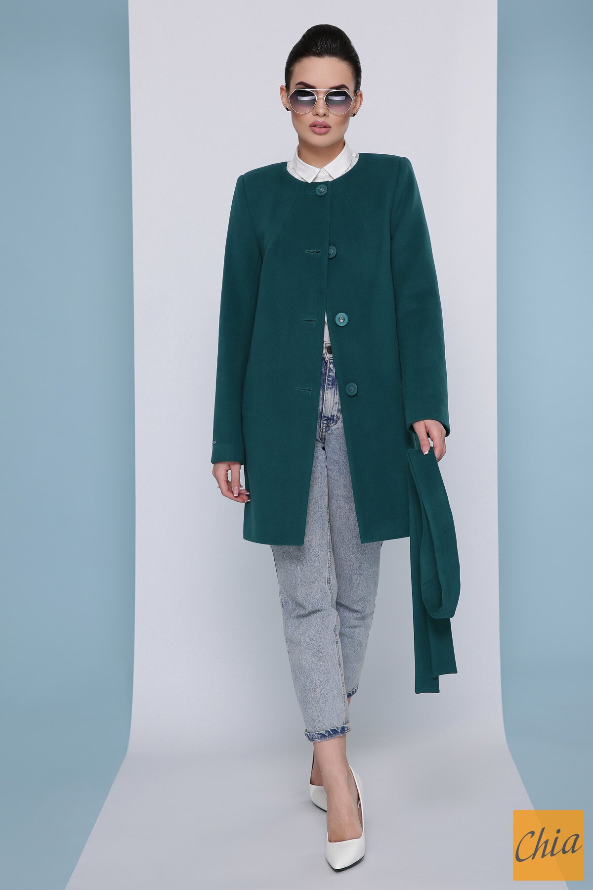 Пальто П-337-К бутылочный