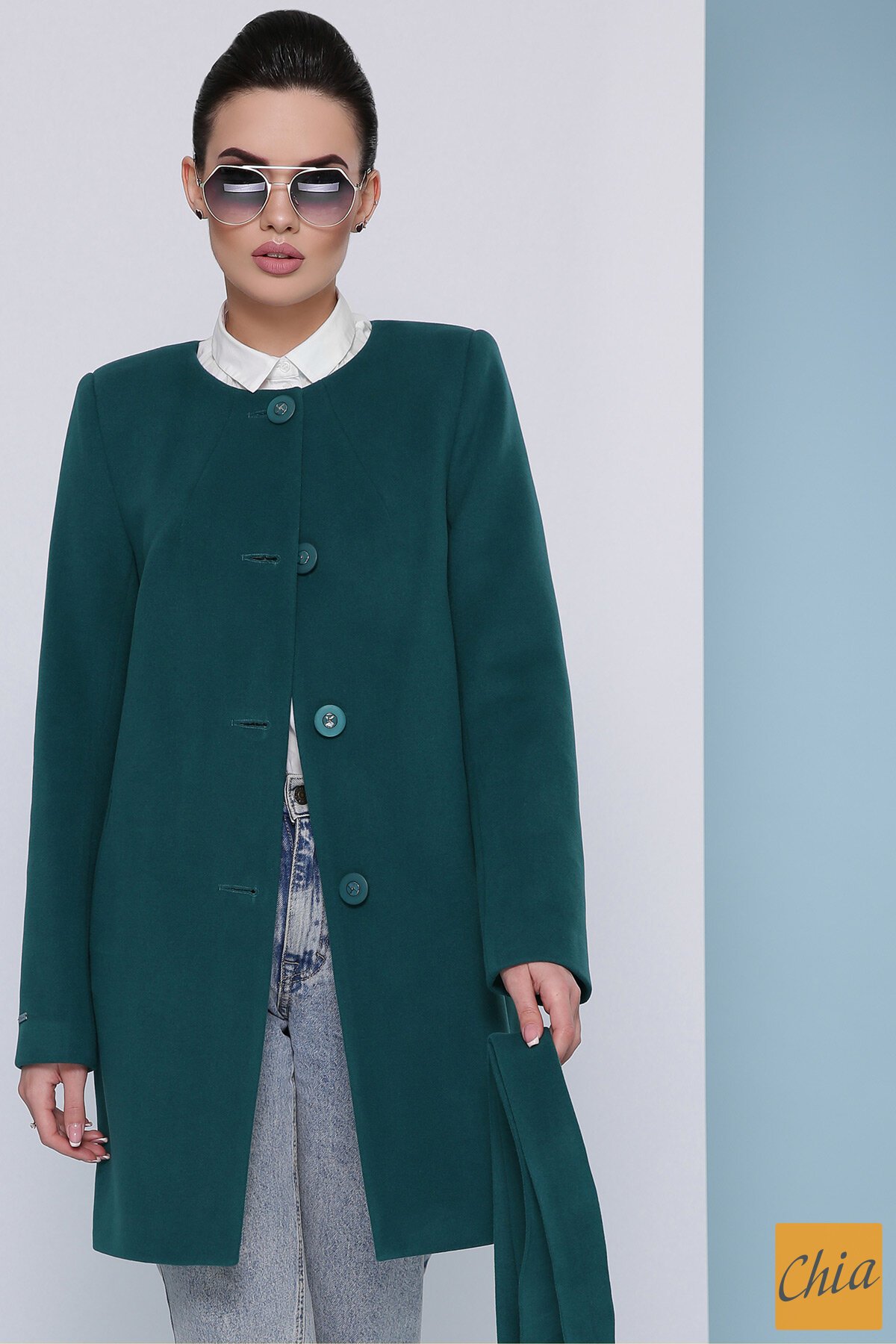 Пальто П-337-К бутылочный