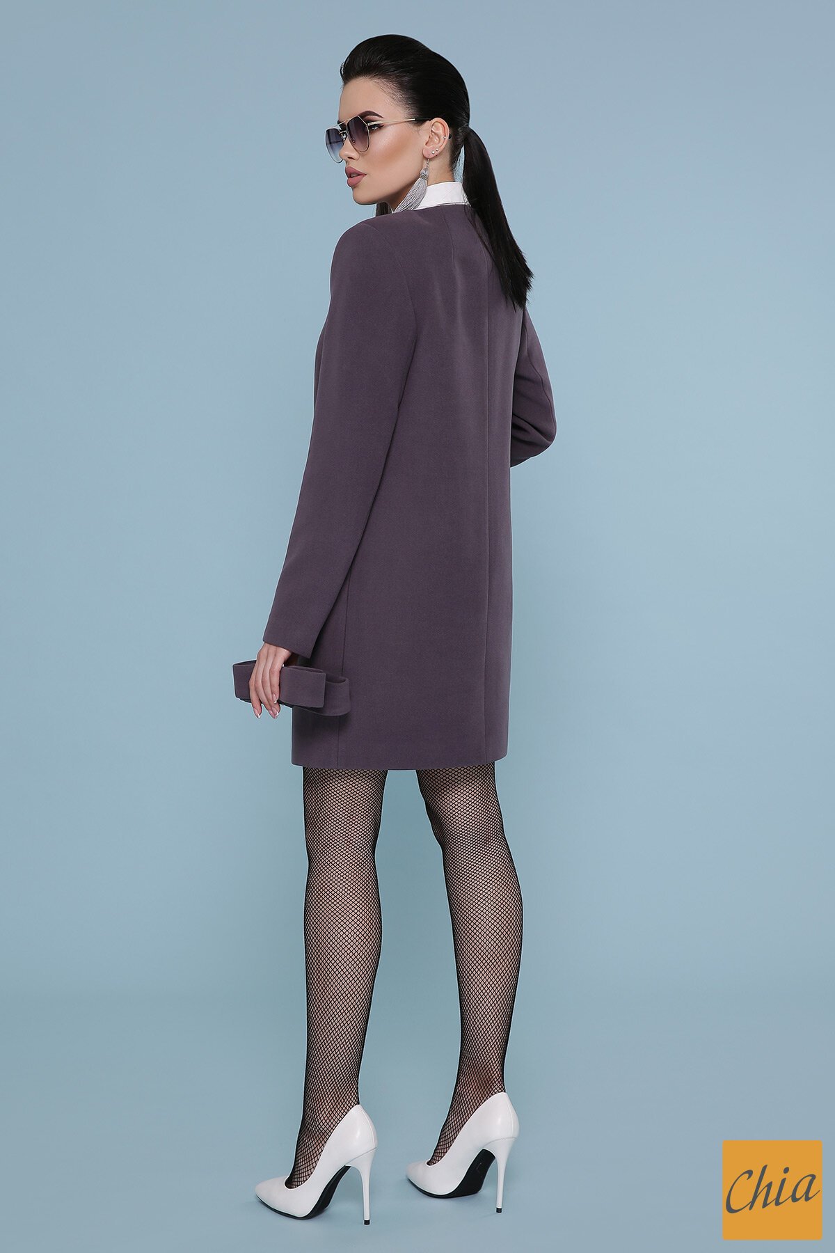 Пальто П-337-К сирень