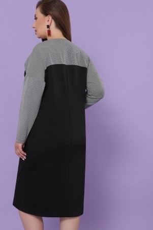 Glem: Платье Джоси-Б д/р черный-лапка м.черная p51160 - фото 4