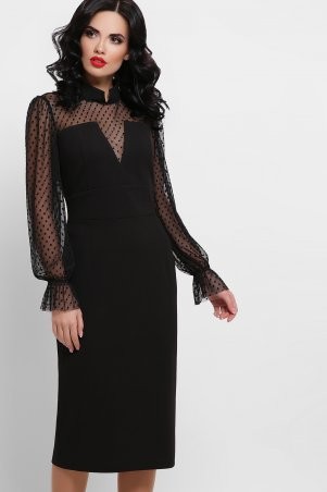 Glem: Платье Лукьяна д/р черный p53126 - фото 1