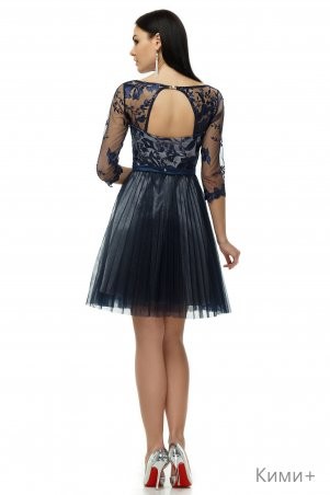 Angel PROVOCATION: Нарядное вечернее платье КИМИ+ синий на сером - фото 2