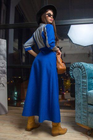First Land Fashion: Платье Френсис электрик с серым УПФ 3005 - фото 2