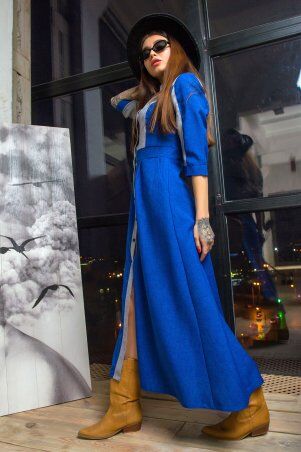 First Land Fashion: Платье Френсис электрик с серым УПФ 3005 - фото 4