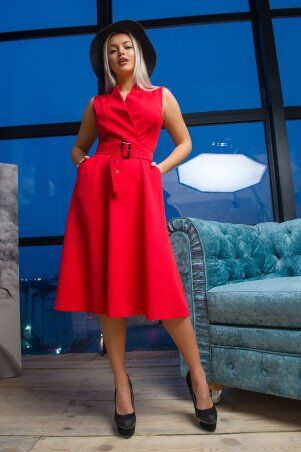 First Land Fashion: Платье Амадеус красное УПА 2882 - фото 3