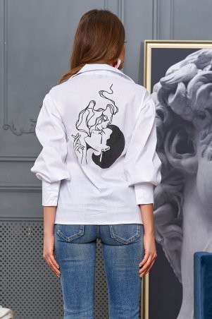 Jadone Fashion: Рубашка с накаткой Рина М3 - фото 1
