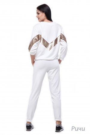 Angel PROVOCATION: Спортивный костюм Ричи молочный + золотой - фото 1