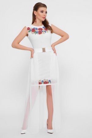 Glem: Маки Амая платье б/р белый p55367 - фото 1