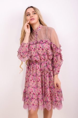 Zuhvala: Платье Ренуар розовый принт - фото 2