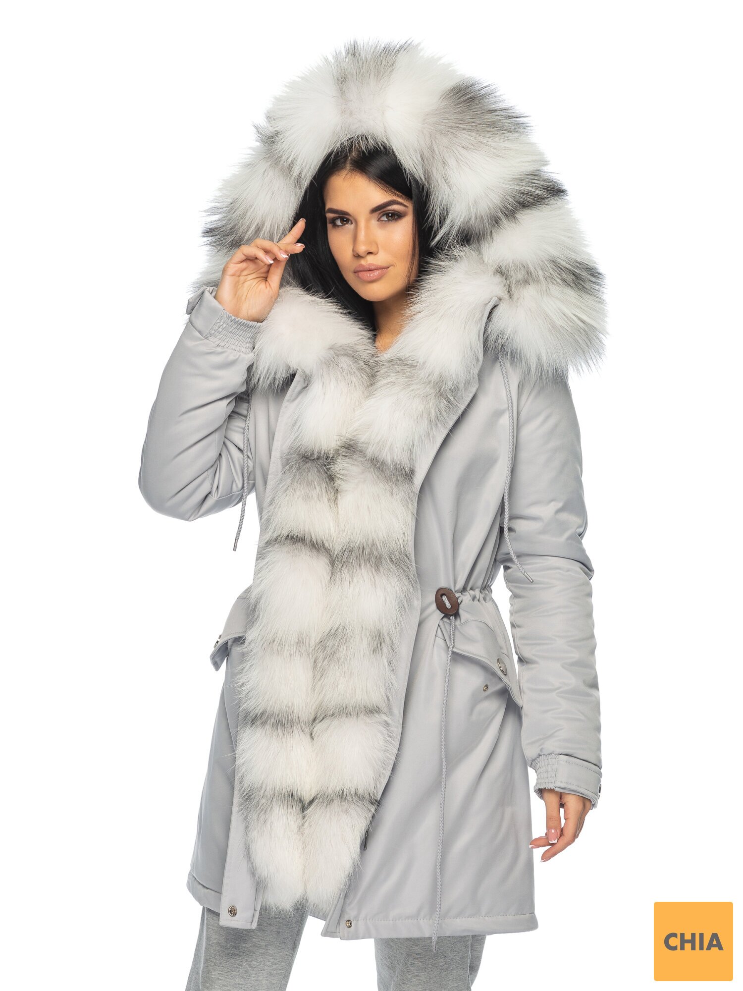 Парка с натуральным мехом Регина