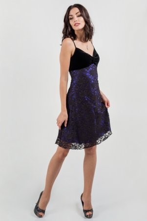 V&V: Платье 585.12 черно-фиолетовое 585.12 - фото 1