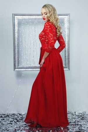 Glem: Платье Марианна д/р красный p39672 - фото 3