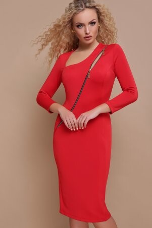 Glem: Платье Лилита д/р красный p44295 - фото 1
