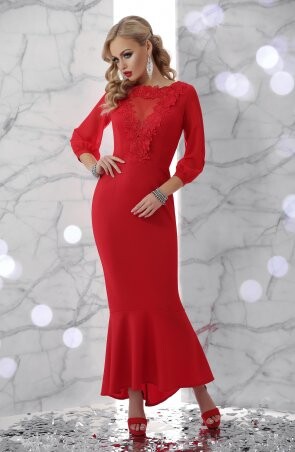 Glem: Платье Бони д/р красный p45734 - фото 1