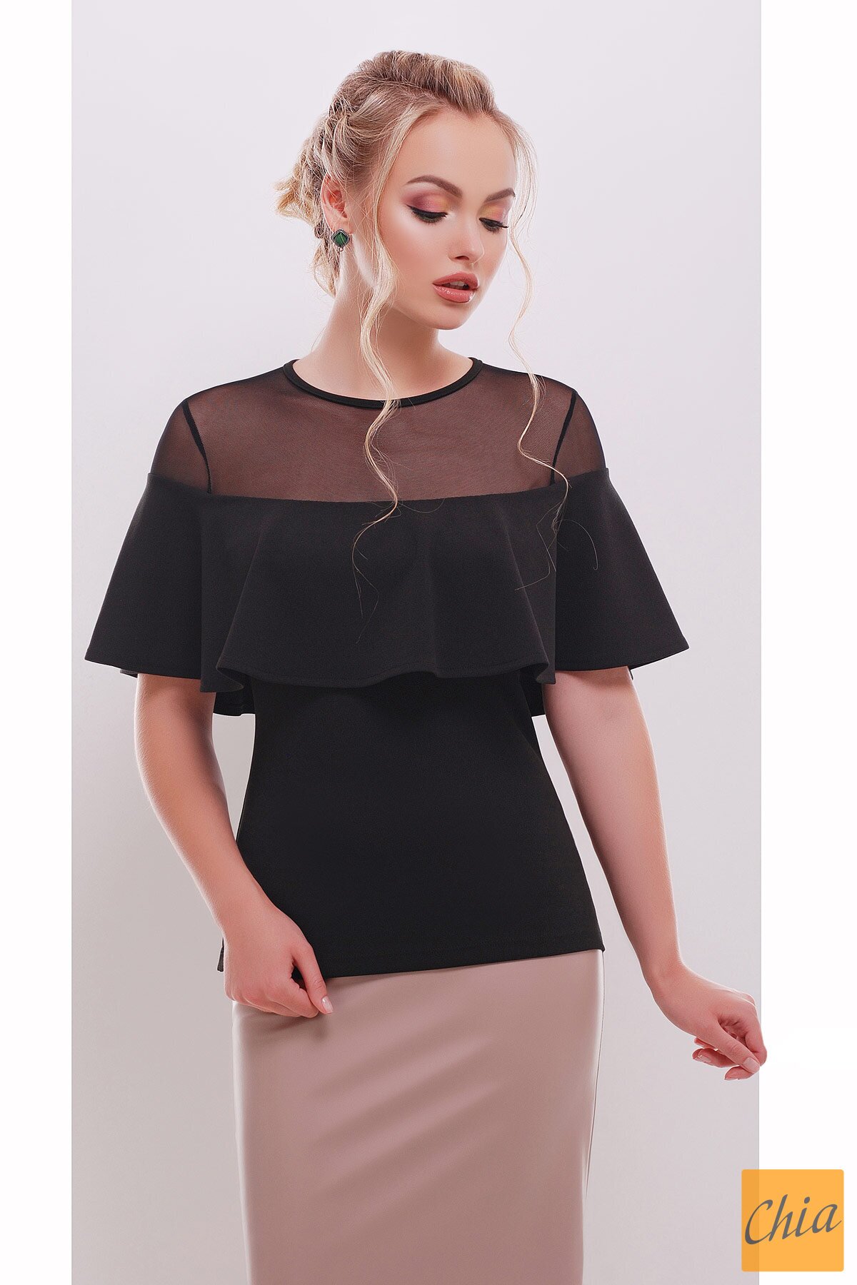 Блуза Сонья б/р черный