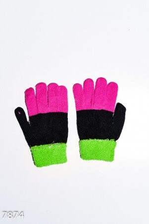 ISSA PLUS: Детские перчатки и варежки 7874_черный/зеленый - фото 1