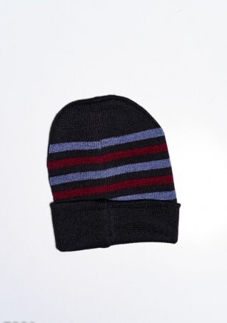 ISSA PLUS: Мужские шапки 7901_черный/бордовый - фото 2