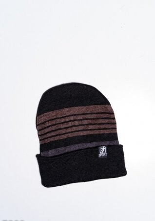 ISSA PLUS: Мужские шапки 7898_черный/коричневый - фото 1