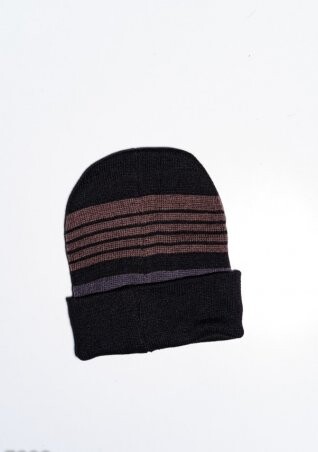 ISSA PLUS: Мужские шапки 7898_черный/коричневый - фото 2