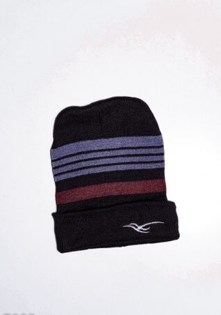 ISSA PLUS: Мужские шапки 7902_черный/бордовый - фото 1
