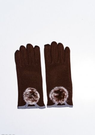 ISSA PLUS: Женские перчатки 7890_коричневый - фото 1