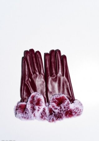 ISSA PLUS: Женские перчатки 7879_бордовый - фото 1