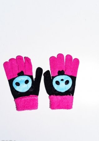 ISSA PLUS: Детские перчатки и варежки 7874_черный/малиновый - фото 1