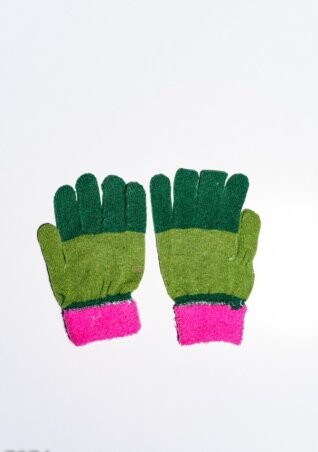 ISSA PLUS: Детские перчатки и варежки 7874_зеленый/малиновый - фото 2