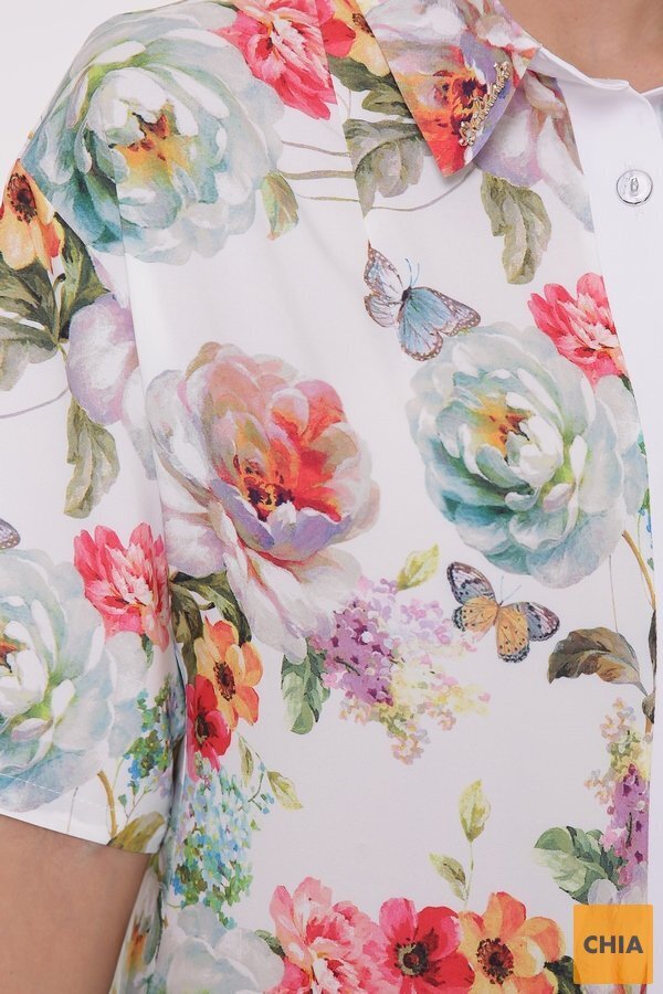 Платье-рубашка Сати Белое