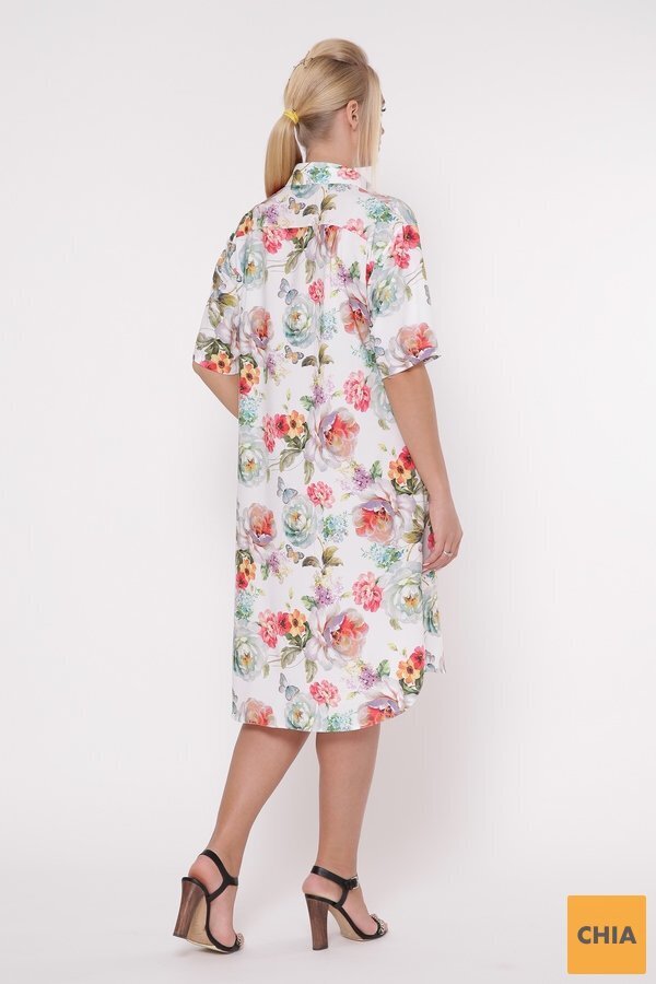 Платье-рубашка Сати Белое