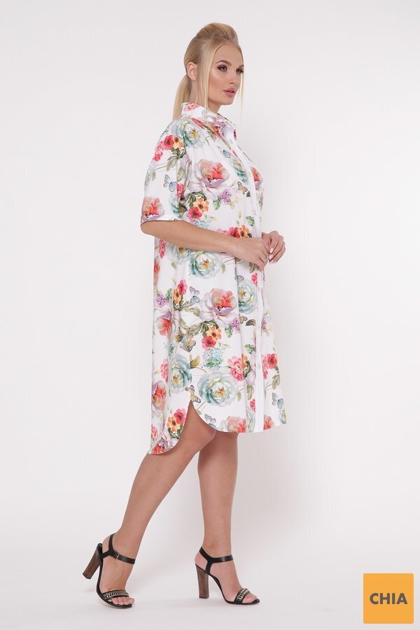 Платье-рубашка Сати Белое