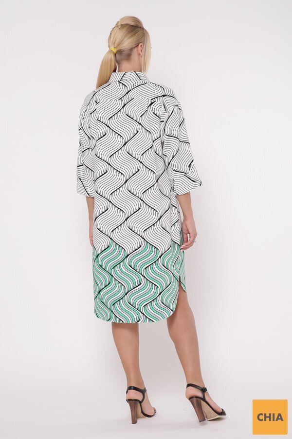 Платье-рубашка Сати фьюжн Зеленый