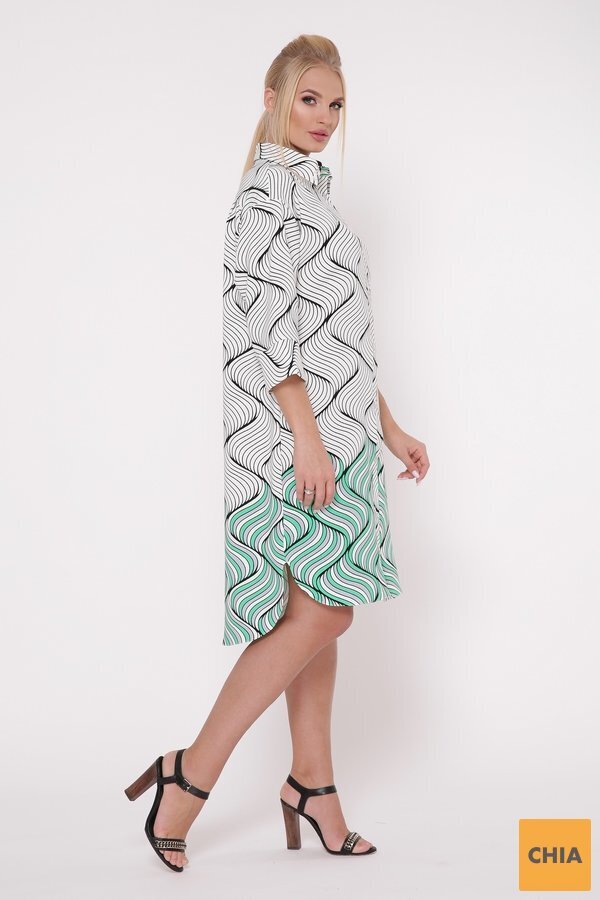 Платье-рубашка Сати фьюжн Зеленый