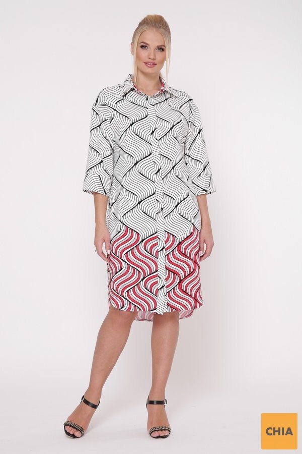 Платье-рубашка Сати фьюжн Красный