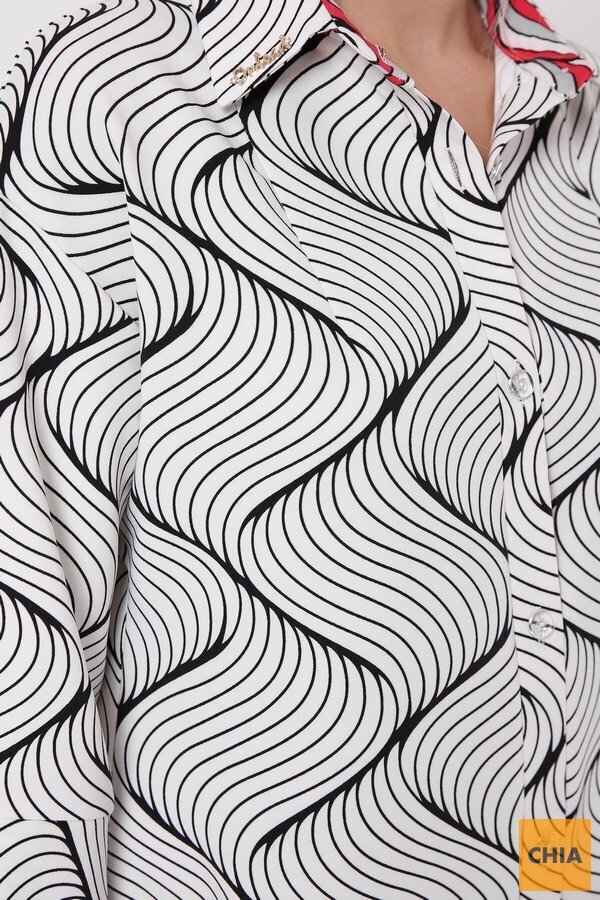 Платье-рубашка Сати фьюжн Красный