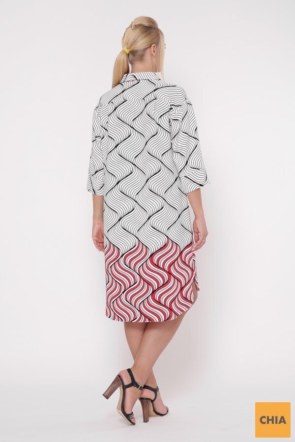 Платье-рубашка Сати фьюжн Красный